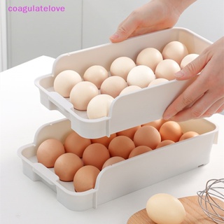 Coagulatelove กล่องลิ้นชักเก็บไข่ หลายชั้น สําหรับตู้เย็น [ขายดี]