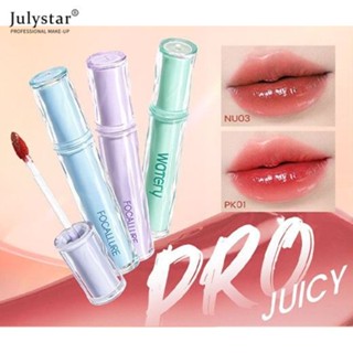 JULYSTAR Focallure Juicy Jelly Watery Tint Dew Lip Tint เกาหลี Glossy อวบอิ่ม Pigment Glassy ลิปสติก Lip Glossy