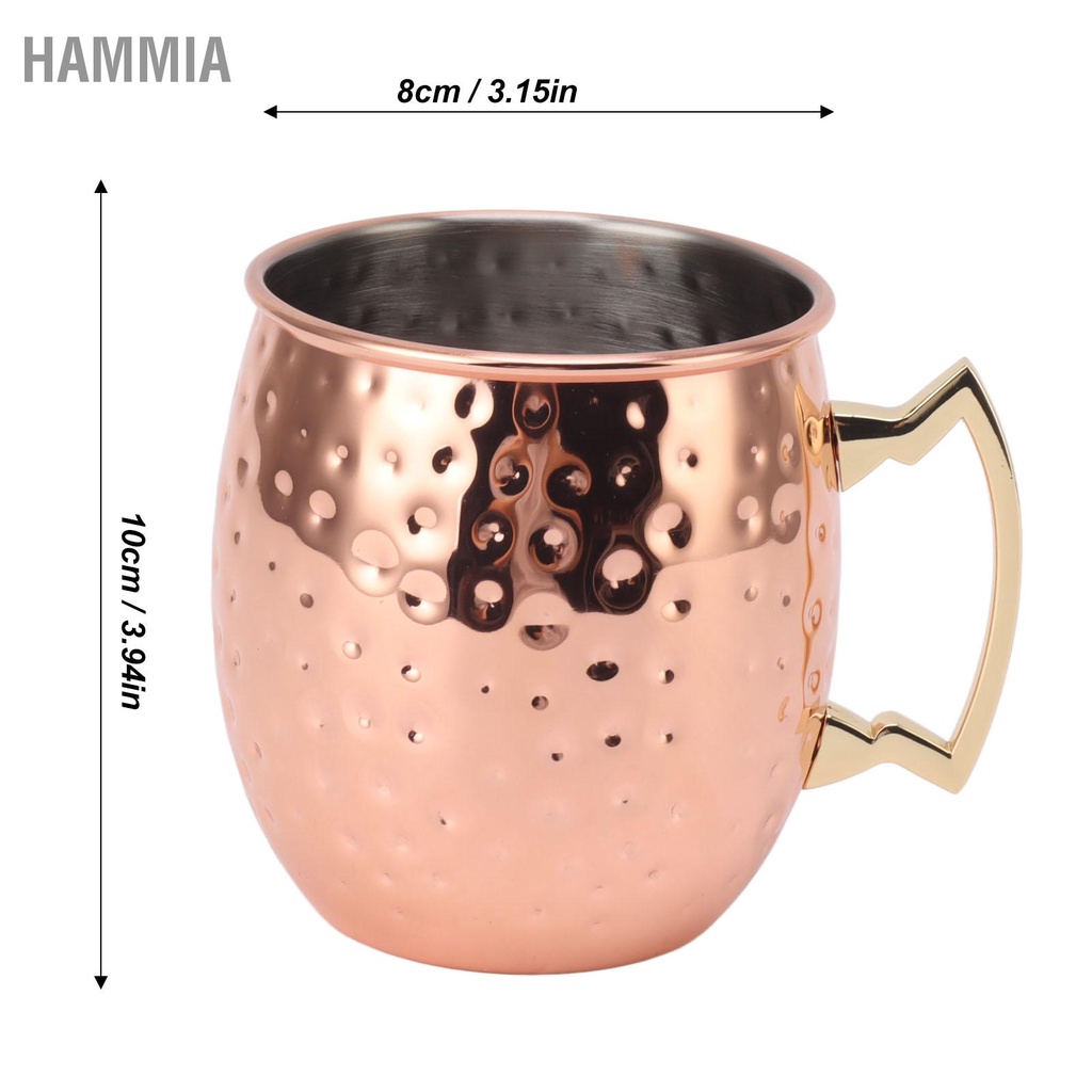 hammia-มอสโกล่อแก้ว600มิลลิลิตรความจุสแตนเลสเบียร์ค็อกเทลถ้วยแก้วเครื่องดื่มสำหรับบ้านบาร์