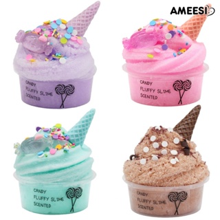 Ameesi ดินน้ํามันโคลน สไลม์ไอศกรีม ขนมหวานน่ารัก ของเล่นคลายเครียด สําหรับเด็ก และผู้ใหญ่ 60 มล.