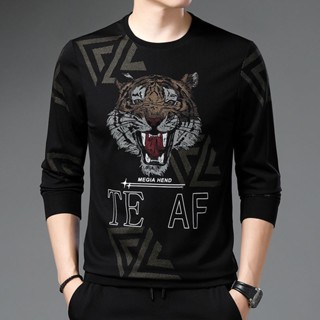 เสื้อยืด คอกลม พิมพ์ลายตัวอักษร สําหรับผู้ชาย