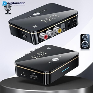 Digifounder NFC อะแดปเตอร์รับส่งสัญญาณเสียงบลูทูธ 5.0 ไร้สาย AUX RCA 3.5 มม. พร้อมรีโมต B3E6