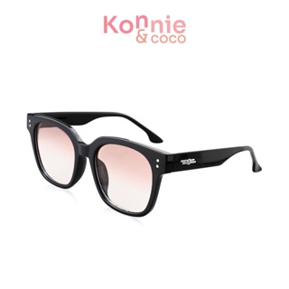 Konvy Retro Sunglasses #Black Gradient Tea แว่นกันแดดทรงสี่เหลี่ยม กรอบแว่นสีดำ เลนส์ไล่โทนสีชา.