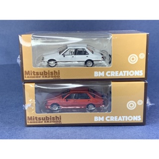 Mitsubishi Lancer EX2000 Turbo White / Red แถมล้อ 2 ชุด กันชนหน้า 1 ชุด Scale 1:64 ยี่ห้อ BM Creation