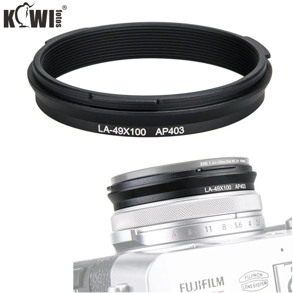 49mm Metal Lens Filter Adapter Ring for Fuji X100V X100F X100T X100S