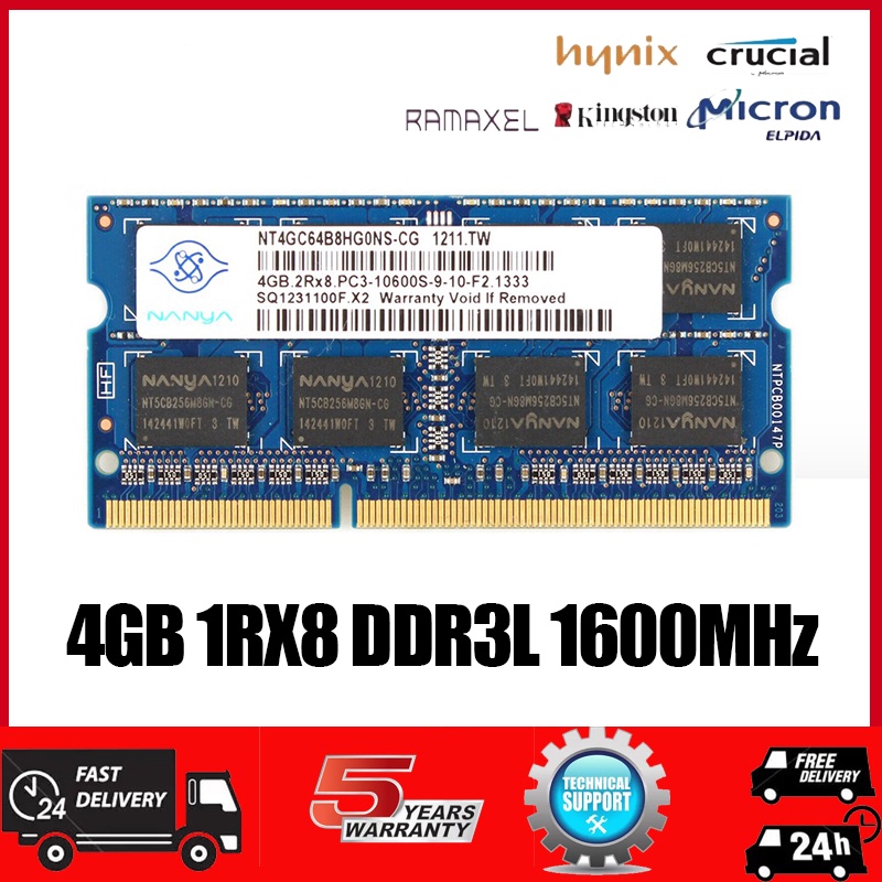 นันยา-nanya-4gb-2rx8-pc3-10600s-ddr3-1333mhz-1-5v-laptop-memory-sodimm-ram-intel-แรม-โน็ตบุ๊ค