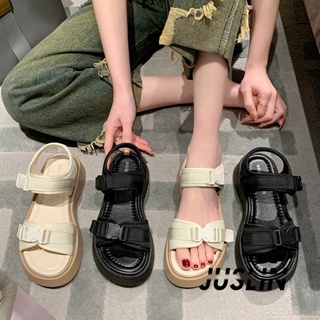 JUSLIN   รองเท้าแตะผู้หญิง ส้นแบน ใส่สบาย สไตล์เกาหลี รองเท้าแฟชั่น 2023 ใหม่  รุ่นใหม่ ทันสมัย Stylish Unique B98G0IY 37Z230910