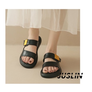 JUSLIN   รองเท้าแตะผู้หญิง ส้นแบน ใส่สบาย สไตล์เกาหลี รองเท้าแฟชั่น 2023 ใหม่  Chic Korean Style พิเศษ สวยงาม B98G0VV 37Z230910