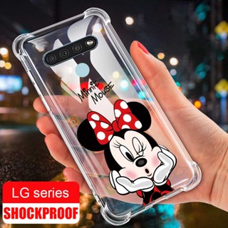 เคสซิลิโคนใส ลายมินนี่เมาส์ กันตก สําหรับ LG K51 K51s K41s K61 Q51 K50 K50s K40s K42 K52 K62 K92 5G K22