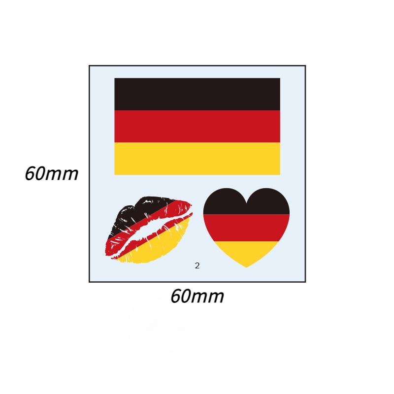 สติกเกอร์รอยสัก-ลายธงเยอรมนี-oktoberfest-สําหรับตกแต่งปาร์ตี้