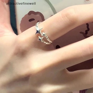 [attractivefinewell] แหวนทัวร์มาลีน แฮนด์เมด ประดับลูกปัดโลหะ สไตล์เรโทร สําหรับผู้หญิง 1 ชิ้น