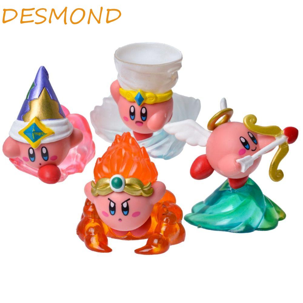 desmond-ตุ๊กตาฟิกเกอร์-kirby-pvc-สีชมพู-ของเล่นสําหรับเด็ก-4-ชิ้น-ต่อชุด