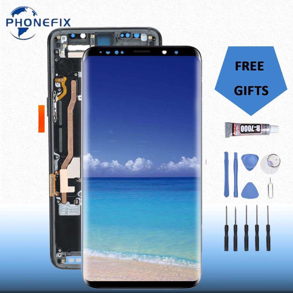 อะไหล่หน้าจอสัมผัส LCD 100% แบบเปลี่ยน สําหรับ samsung Galaxy S9 G960 ...