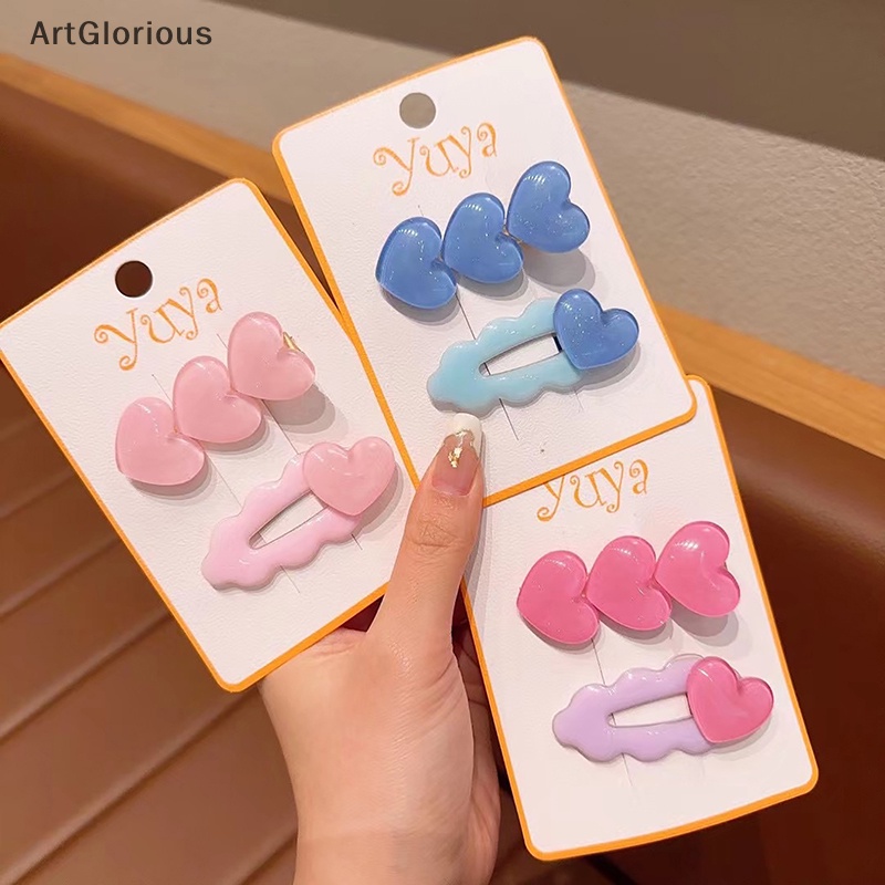 กิ๊บติดผม-รูปหัวใจน่ารัก-สีพื้น-แฟชั่นแฟรี่-สําหรับเด็กผู้หญิง-จํานวน-2-ชิ้น