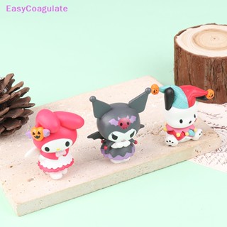 ตุ๊กตาฟิกเกอร์ Pachacco My Melody Kuromi Eas Kawaii เหมาะกับของขวัญฮาโลวีน สําหรับตกแต่งบ้าน และเค้กวันเกิด