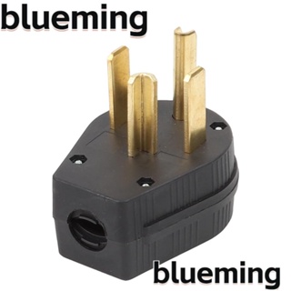 Blueming2 Nema ปลั๊กไฟมาตรฐาน 14-30P Pa66 ไนล่อน ทองแดง 14-30P ตัวผู้ AC ทนทาน 30 a AC125V-250V สีดํา ใช้ซ้ําได้ สําหรับช่างไฟฟ้า