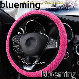 Blueming2 ปลอกหุ้มพวงมาลัยรถยนต์ ผ้ากํามะหยี่ขนนิ่ม ให้ความอบอุ่น แฟชั่นฤดูหนาว