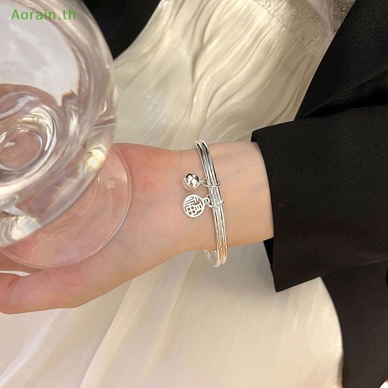 แฟชั่นใหม่-สร้อยข้อมือ-แหวนคู่-จี้กระดิ่งนําโชค-สไตล์เกาหลี-ของขวัญ-สําหรับผู้หญิง