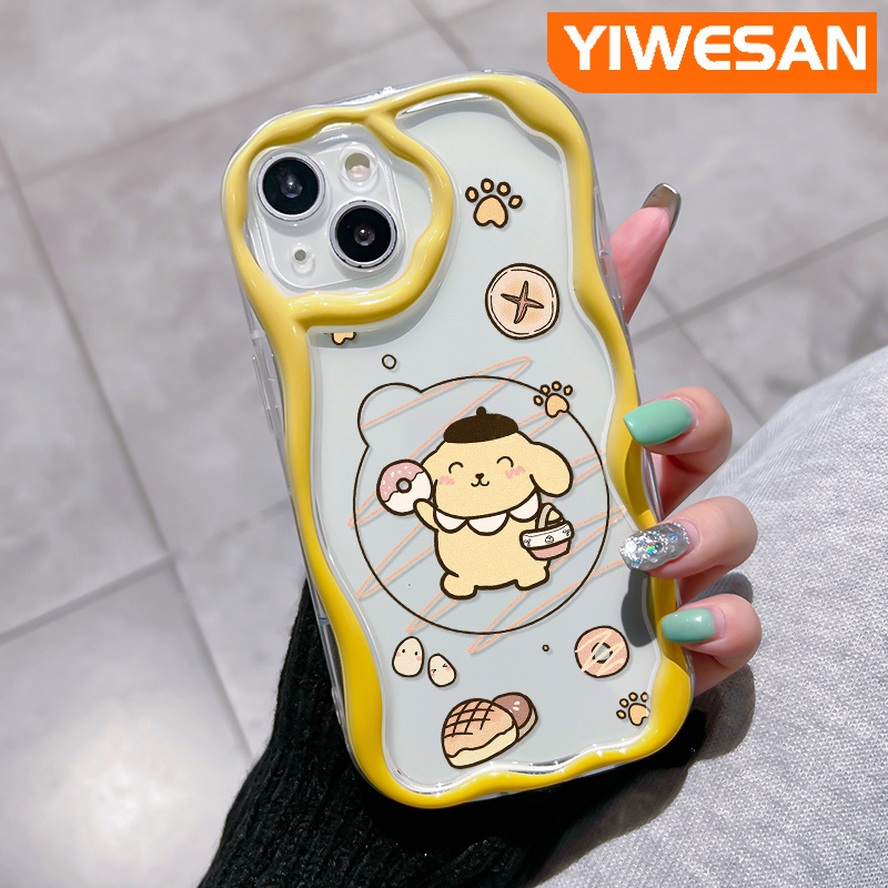 สําหรับ-samsung-galaxy-a11-m11-a10-เคสการ์ตูนปอมปอม-purin-ขอบคลื่น-เคสโทรศัพท์ใส-ใหม่-เนื้อครีม-กันกระแทก-เคสซิลิโคน