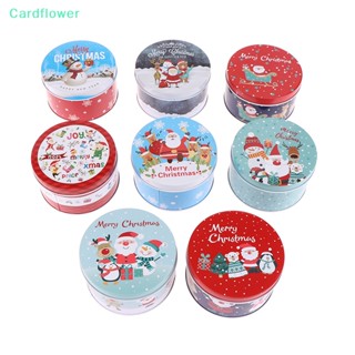 &lt;Cardflower&gt; กล่องดีบุก ลายคริสต์มาส ซานต้า สโนว์แมน สําหรับใส่ขนม คุกกี้ ลูกอม ของขวัญเด็ก ลดราคา 1 ชิ้น