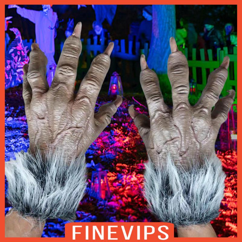 finevips-ถุงมือหมาป่าฮาโลวีน-เครื่องแต่งกายคอสเพลย์-สําหรับสวมบทบาทฮาโลวีน
