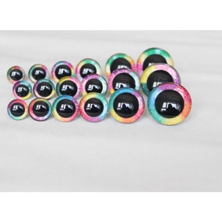 20pcs 9mm to 35mm craft eyes New fashion super 3D glitter toy safety eyes  doll pupil eyes with washer--color option-T10