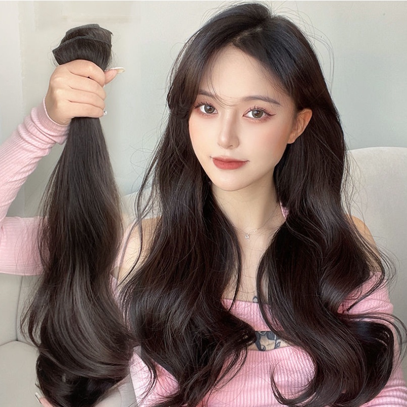 แฮร์พีช-ผมลอน-ราคาต่อ1ชิ้น-แบบกิ๊ฟหนีบ-ลอนสวย-ผมเหมือนจริง-นิ่ม-ดูเป็นธรรมชาติ-ใข้งานง่าย-ยาว-55cm-3เฉดสี