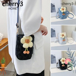 Cherry3 กระเป๋าสะพายไหล่ ผ้าไนล่อน ขนาดเล็ก น่ารัก แฟชั่น