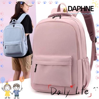 Daphne กระเป๋าเป้สะพายหลัง กระเป๋านักเรียน อเนกประสงค์ น้ําหนักเบา จุของได้เยอะ สีพื้น แฟชั่นสําหรับผู้หญิง