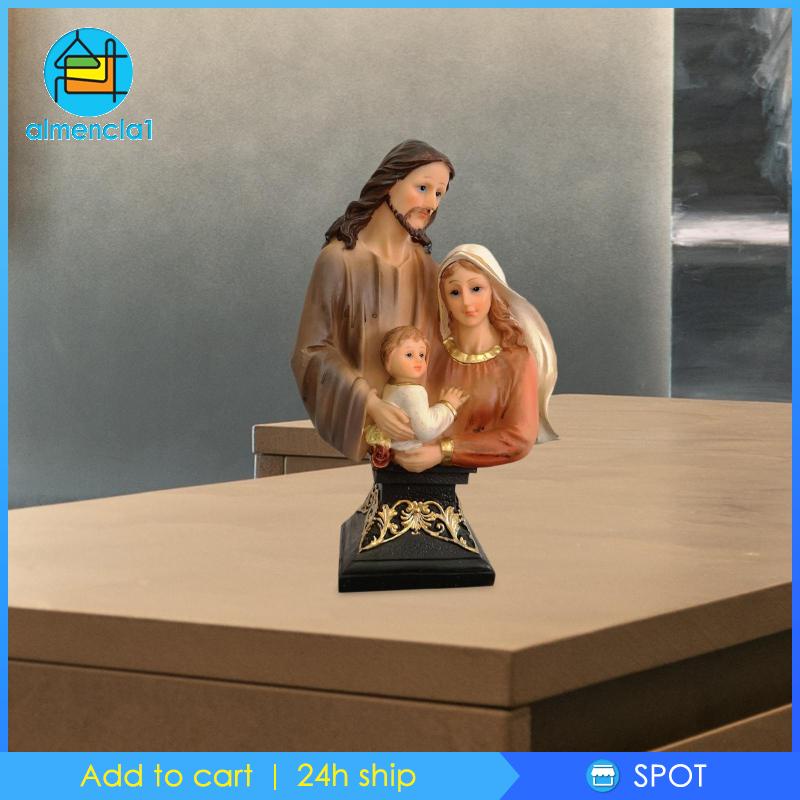 almencla1-ฟิกเกอร์เรซิ่น-รูปพระเยซูครอบครัว-สําหรับตกแต่งบ้าน-ห้องนอน-โต๊ะ-รถยนต์