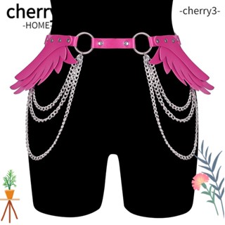 Cherry3 สายโซ่คล้องร่างกาย รูปปีกนางฟ้า ปรับได้ พร้อมโซ่ ปรับขนาดได้ สําหรับแต่งคอสเพลย์ฮาโลวีน