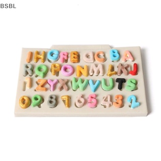 Bsbl แม่พิมพ์ซิลิโคน รูปตัวอักษร ตัวเลข สําหรับทําเค้ก ช็อคโกแลต ฟองดองท์ DIY