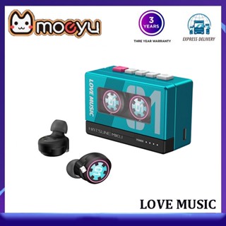 ชุดหูฟังบลูทูธไร้สาย Moeyu Hatsune Miku Future LOVE Music True สไตล์เรโทร