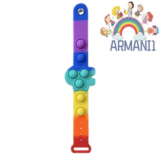 [armani1.th] ของเล่นสร้อยข้อมือซิลิโคน บีบบับเบิ้ล สีมัดย้อม บรรเทาความเครียด (C)