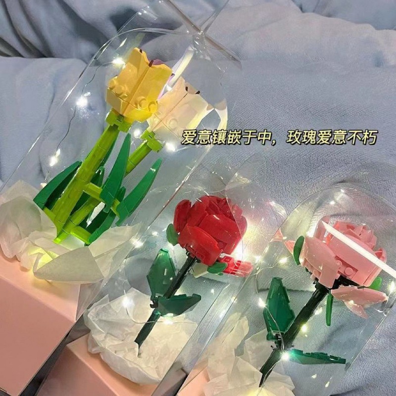 creative-rose-building-block-ช่อดอกไม้ประกอบบล็อกตัวต่อ-immortal-ดอกไม้เครื่องประดับตกแต่ง-diy-handmade-photo-props-ตกแต่งของขวัญวันเกิด-cod