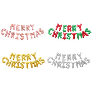 (ร้านไทย) ลูกโป่งคริสมาส ลูกโป่งคริสต์มาส​ MERRY CHRISTMAS ขนาด16นิ้ว สีสวย งานดี