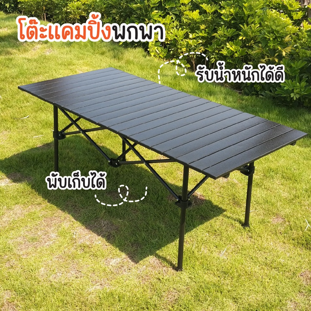 HHsociety โต๊ะพับสนาม แคมป์ปิ้ง พกพาสะดวก โต๊ะสนาม โต๊ะแคมป์ปิ้ง ...