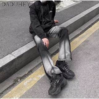 DaDuHey🔥 Mens 2023 New Hong Kong Style Fashion Personality Jeans Hip Hop Ins Trendy High Street Fashionable Handsome Casual Pants