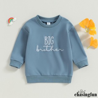 Chf- เสื้อกันหนาว แขนยาว พิมพ์ลายตัวอักษร ฤดูใบไม้ร่วง สําหรับเด็กผู้ชาย 1-6 ปี