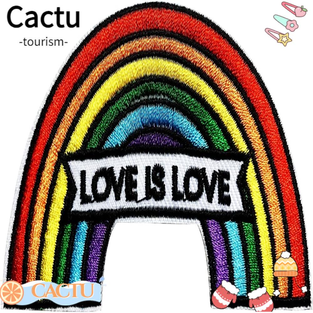 cactu-แผ่นแพทช์-ปักลายหัวใจ-สีรุ้ง-3-3x-1-93-นิ้ว-5-ชิ้น
