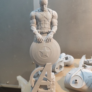 โมเดลฟิกเกอร์ Captain America สีขาว สูง 22 ซม.
พิมพ์ 3d ความแม่นยําสูง 8k วัสดุเรซิน หล่อ HEER