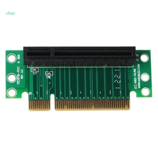 Char อะแดปเตอร์การ์ดไรเซอร์ต่อขยาย PCI-Express 8X มุมขวา 90 องศา สําหรับคอมพิวเตอร์ขนาดเล็ก 1U 8