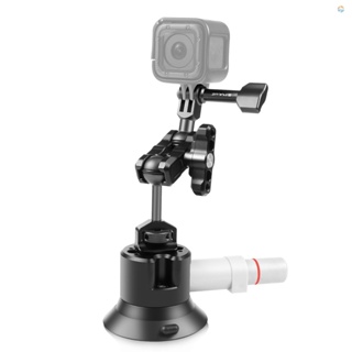 {Fsth} PULUZ PU845B Suction Cup Mount for Action Camera Suction Camera Mount Bracket Dual 360° Rotatable Ballheads Replacement for   11/10/9/8, Osmo Action 3/2