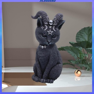 [Flameer2] ฟิกเกอร์ รูปปั้นแมวฮาโลวีน สไตล์โมเดิร์น สําหรับตกแต่งบ้าน
