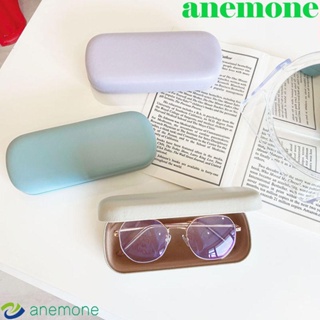 Anemone กล่องแว่นตาอ่านหนังสือ หนัง PU ทรงสี่เหลี่ยม แบบพกพา สําหรับผู้หญิง