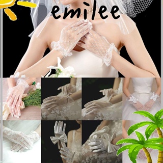 EMILEE 1 Pair Vintage Wedding Bridal Gloves Clothing Accessories Bridal Gown Mittens Lace Gloves Party Dress New Fashion Party Cosplay Accessories Evening Prom Decor Cycling Driving Mittens