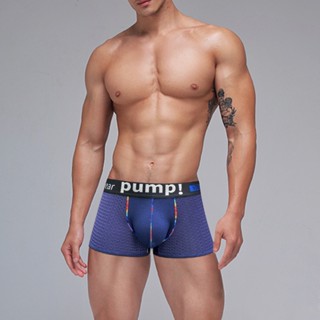 Pump ใหม่ กางเกงบ็อกเซอร์ขาสั้น ผ้าตาข่าย ระบายอากาศ เซ็กซี่ สําหรับผู้ชาย MP293