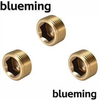 Blueming2 อะแดปเตอร์ปลั๊กก๊อกน้ํา ทองเหลือง หกเหลี่ยม สีเหลือง 1/2 นิ้ว ทนทาน 3 ชิ้น