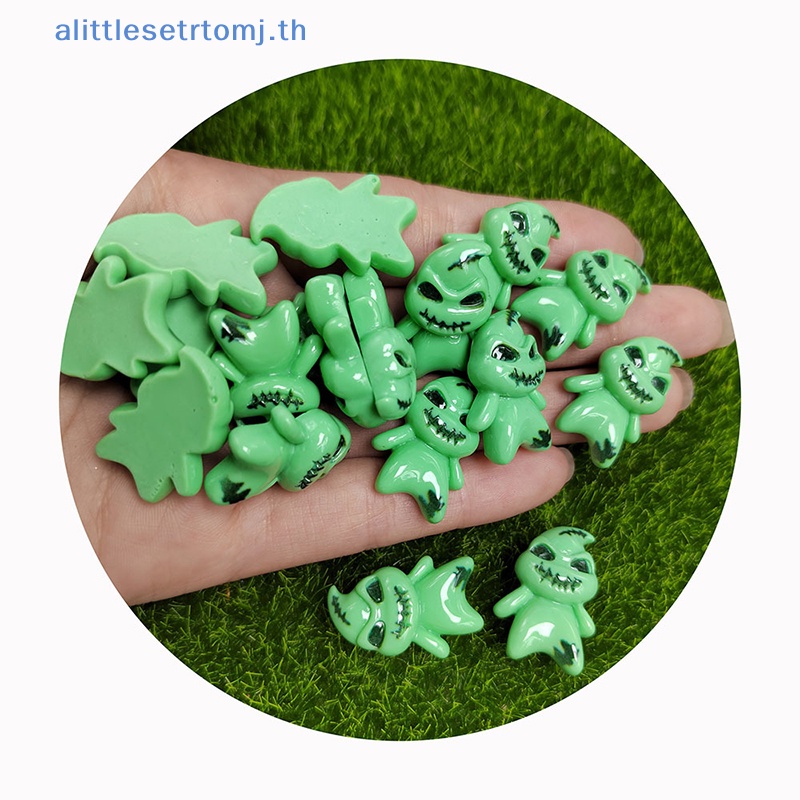 alittlese-ฟิกเกอร์เรซิ่น-รูปผี-สีเขียว-สําหรับตกแต่งบ้าน-10-ชิ้น