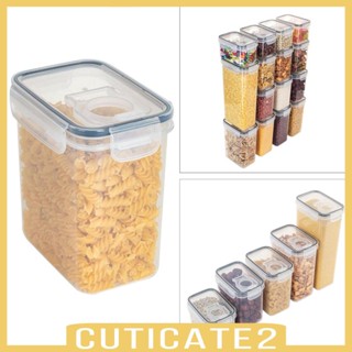 [Cuticate2] กล่องเก็บอาหาร แบบใส วางซ้อนกันได้ สําหรับตู้เย็น น้ําตาล ซีเรียลพาสต้า